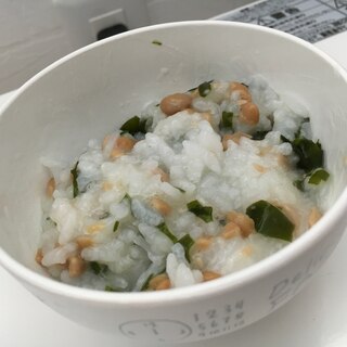 離乳食 中期 後期 納豆とわかめのお粥